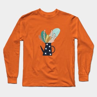 Botanical coffee pot number 4 Long Sleeve T-Shirt